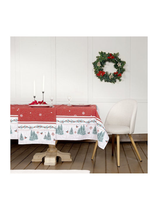 Nima North Pole Χριστουγεννιάτικο Τραπεζομάντηλο Υφασμάτινο Κόκκινο 180x140εκ.
