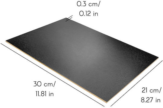 Creative Deco 10 x A4 MDF-Platte Schwarz 300 x 210 x 3 mm MDF-Platten DIY Basteln Perfekt für Pyrographie Laserschneiden Modellbau Fräsen CNC Plotter Laubsägearbeiten