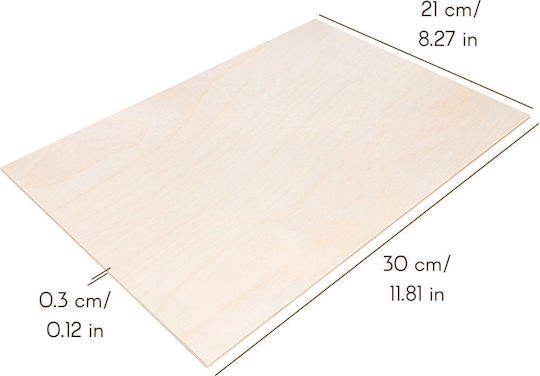 Creative Deco 10 X A4 Placaj 3mm 300 X 210 X 3 Mm Foi de Placaj Meșteșuguri Diy Perfecte pentru Pirografie Tăiere cu Laser Modelare Frezare Cnc Plotter Fierăstrău Puzzel
