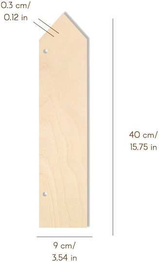 Creative Deco 5 X Forme de Săgeată Lungă din Placaj 40 X 9 Cm Decupaje din Lemn Nepictate
