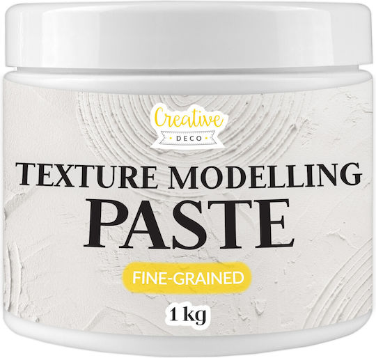 Creative Deco Structural Fine Grain Pasta 1kg White Fine Mass Art Projects Acrylic Painting Easy To Use A Spatula 3D Effects Textures