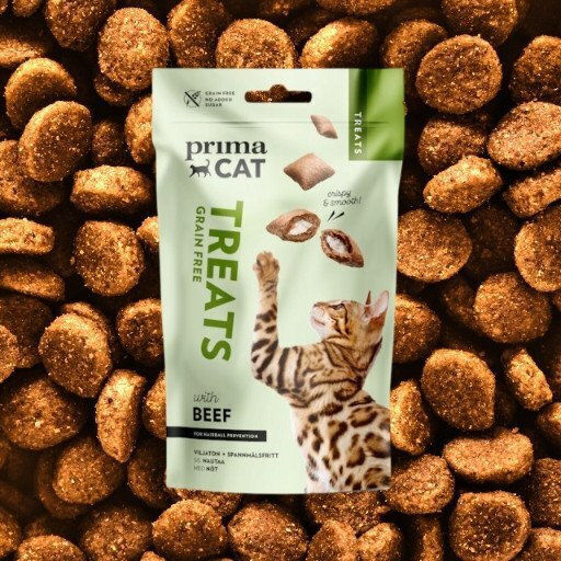 Prima Cat Leckerlis Getreidefrei Mit Kalb Für Erwachsene Katzen 40gr