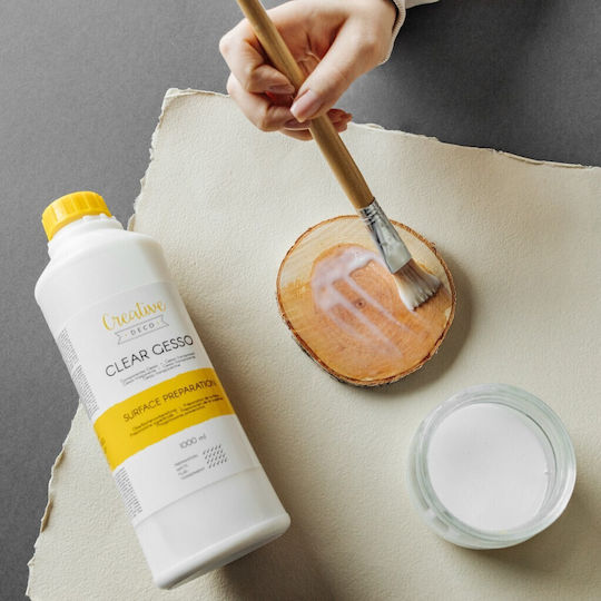 Creative Deco Acrylic Primer Gesso Transparent 1l Professional Painting Preparation Excellent