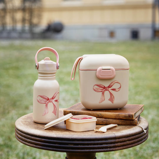 Elodie Details Rosy Bow Plastic Kids Food Container Pink