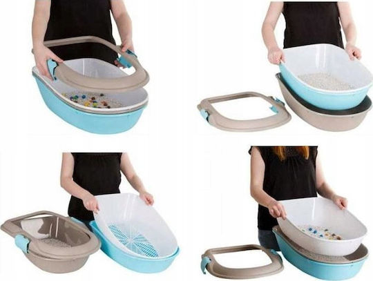 Stefanplast Furba Chic Λεκάνη Γάτας Πράσινη Μ59 x Π39 x Υ22cm