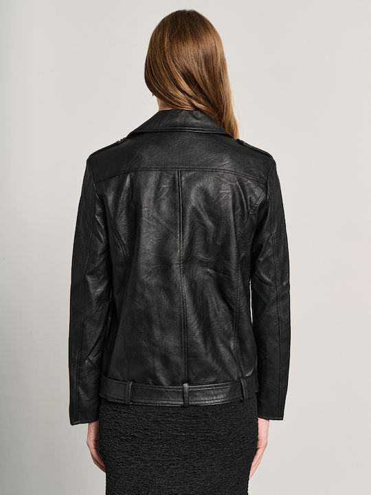 Γυναικείο Biker Jacket Μαύρο