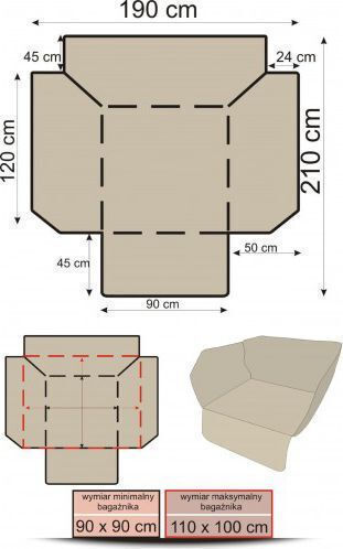 Hobbydog Car Trunk Cover for Dog Gray
