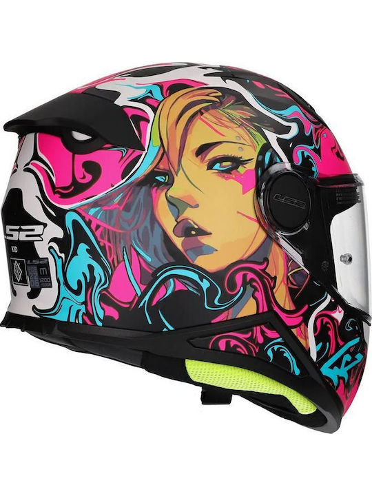 LS2 FF812 Kid Cyberg Matt Purple/Cyan Παιδικό Κράνος Μηχανής Full Face ECE 22.06 1250gr