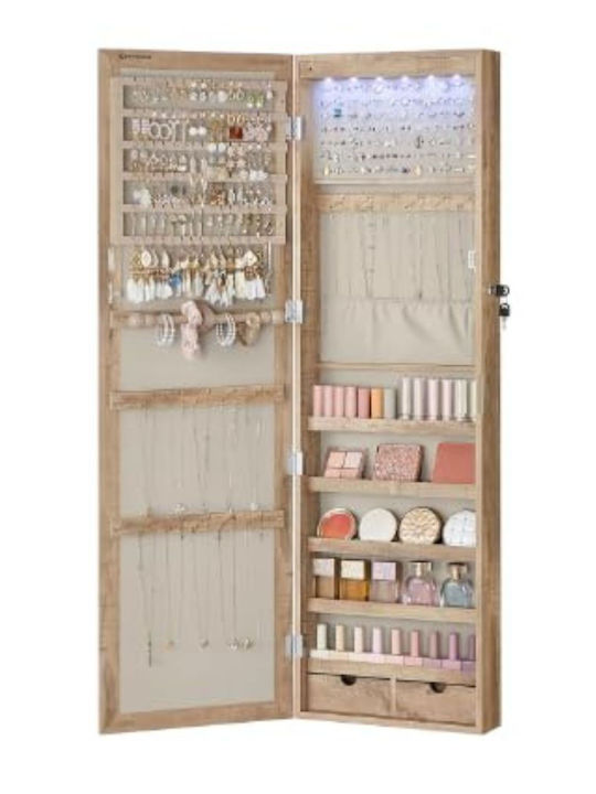 Costway Κρεμάστρα Κοσμημάτων με Καθρέφτη 35.5x10x120cm