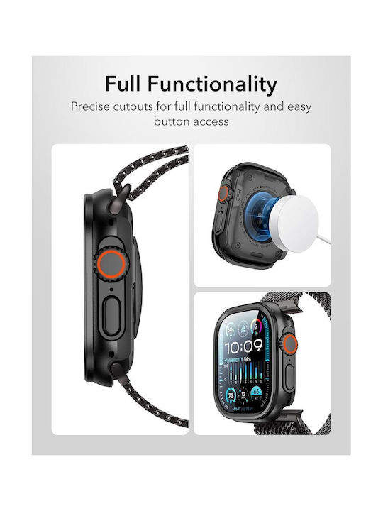 ESR Armorite Plastic Case in Black color for APPLE WATCH Ultra 1, Ultra 2, Ultra 3
