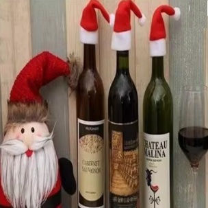 Panora Weihnachtlich Flasche Stoff Rot