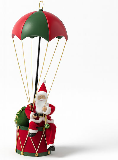 Bakaji Bakaji Babbo Natale Parachute Christmas Decoration Red Green 60 Cm