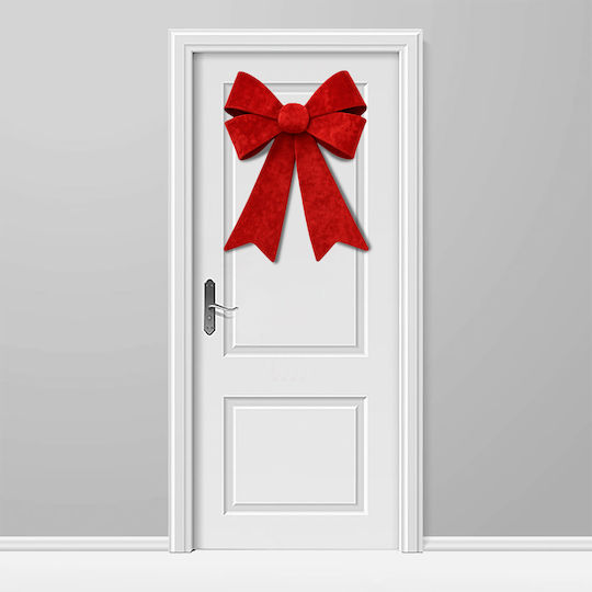 Bakaji Bakaji Christmas Door Wreath 45x60cm Red Door Decoration Christmas