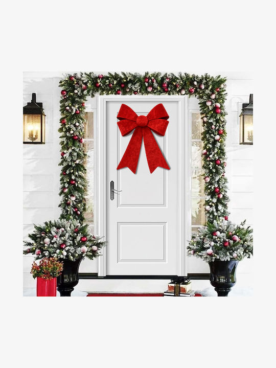 Bakaji Bakaji Christmas Door Wreath 45x60cm Red Door Decoration Christmas
