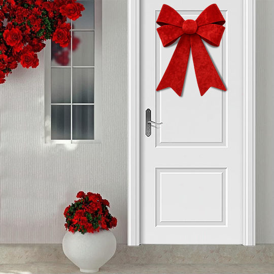 Bakaji Bakaji Christmas Door Wreath 45x60cm Red Door Decoration Christmas