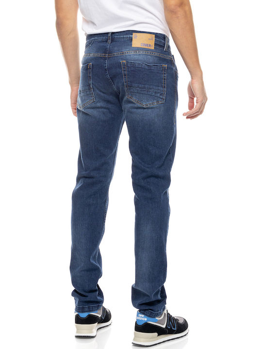 Teddy E2479 Men's Jeans Pants Elastic with Super Slim Fit Blue