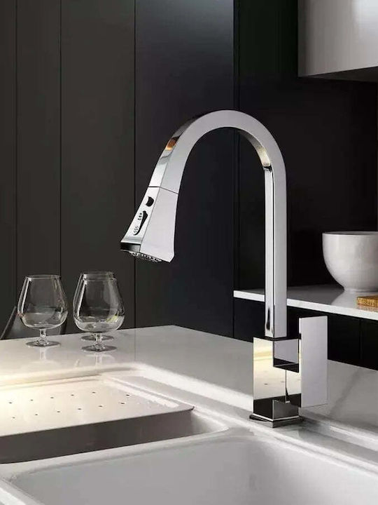 Korman Technik Μπαταρία Κουζίνας Πάγκου με Ντουζ Ασημί Korman Technik Μπαταρία Κουζίνας Πάγκου με Ντουζ Ασημί