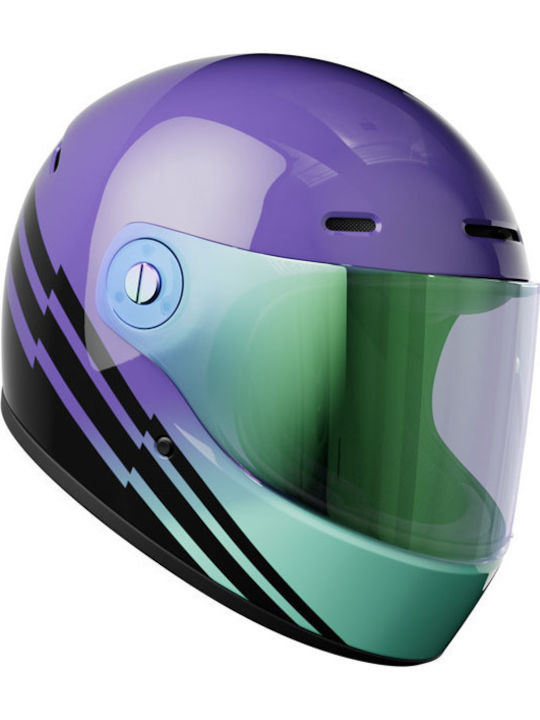 John Doe JD/ONE Spectral Purple Мотоциклетна каска Full Face ECE 22.06