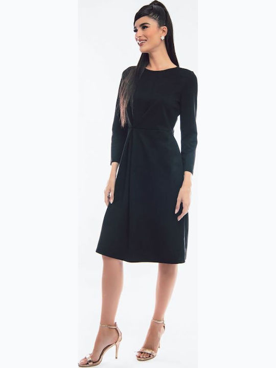 Midi Damenkleid für Hochzeit - Taufe Schwarz