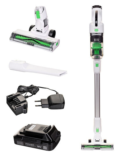 Black & Decker Επαναφορτιζόμενη Σκούπα Stick 18V Μαύρη REVSV18D1