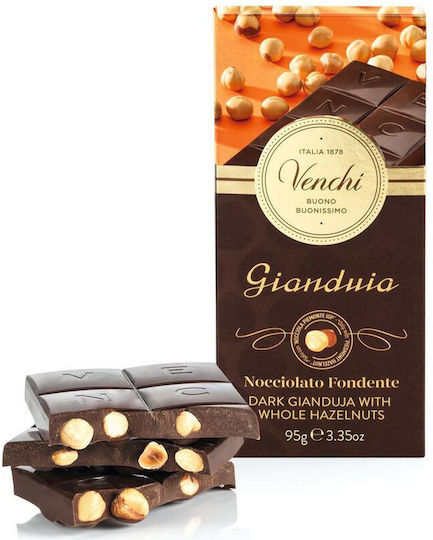 Venchi Gianduja Chocolate Dark Hazelnut Vegan Gluten-Free 100gr