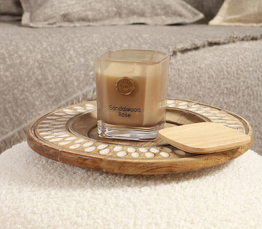Ароматна свещ Сандалово дърво и роза 180г Роза Nef-nef Homeware