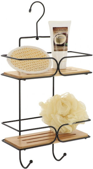 Atmosphera Montat pe perete Raft Baie Metal 25x11x50cm Albastră