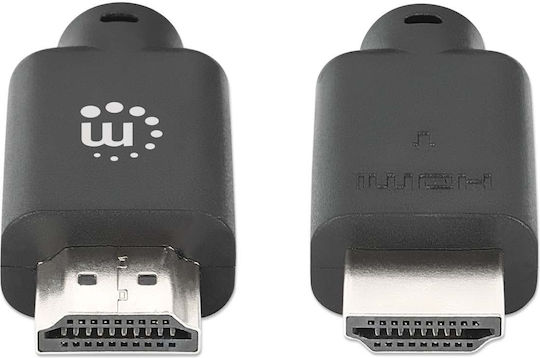 Manhattan HDMI 2.0 Premium High Speed 4K 60Hz HDR Cable HDMI male - HDMI male 2m Μαύρο