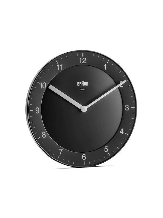 Braun Wanduhr Schwarz Ø24cm
