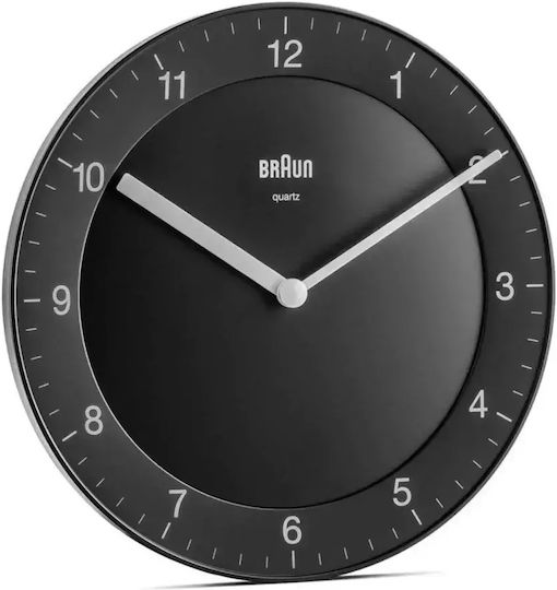 Braun Wanduhr Schwarz Ø24cm