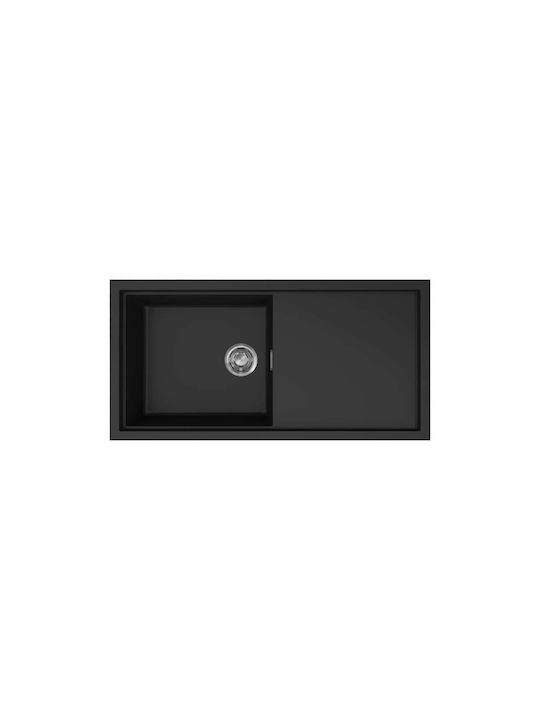 Karag Drop-In Chiuvetă din Granit Sintetic L100xW50cm Negru