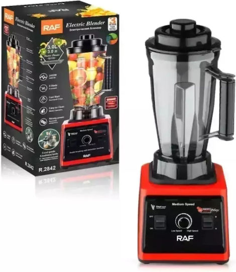 Raf R.2842 Mixer mit Kunststoffkanne 3 l 2400W Rote