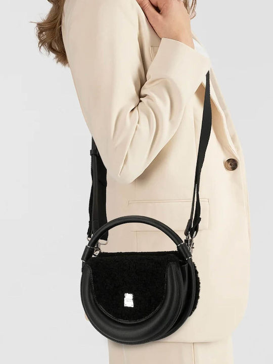 Genuine Leather Damen Handtaschen Crossbody Schwarz