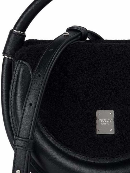 Genuine Leather Damen Handtaschen Crossbody Schwarz