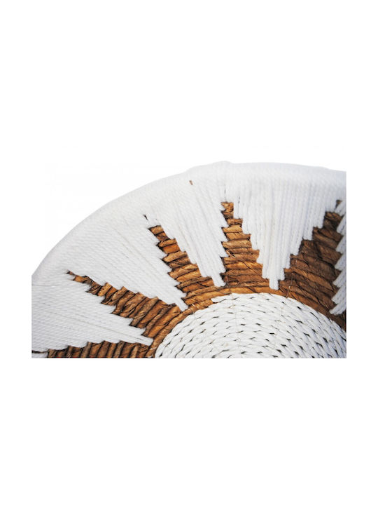 Atmosphera Wall Decor Plate White Wicker Material 30x8cm