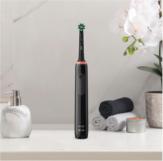 Oral-B Pro 3 3000 Sensitive Clean Elektrische Zahnbürste mit Drucksensor Schwarz
