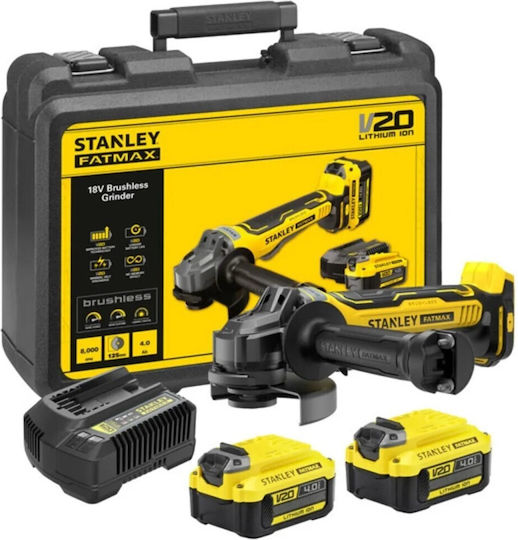 Stanley Fatmax Winkelschleifer 125mm Batterie 2x4Ah