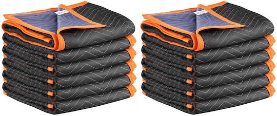 Vevor Moving Blankets 12 Pcs 1829 x 1016 mm 14.5 kg Dozen Large Packing Blankets Cotton Filling Durable Nonwoven Fabric Material Moving Wrapping Furniture Protection