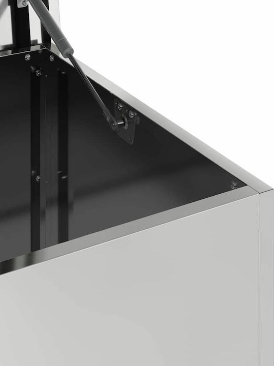 vidaXL vidaXL Outdoor Storage Box Metal 220L Grey M100xP50.5xH50cm