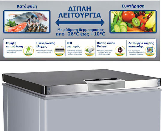 Morris Καταψύκτης Μπαούλο 93lt Silver
