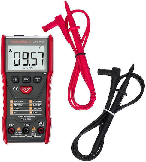 Ermenrich Digitales Multimeter mit Kapazitätsmesser Wahre Effektivwert mit AC / DC / Temperaturmessung