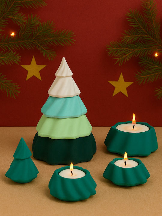 Christmas Tree Christmas Candle 20x12cm Butter Caramel