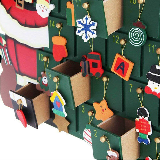 Bakaji Advent Calendar Wooden