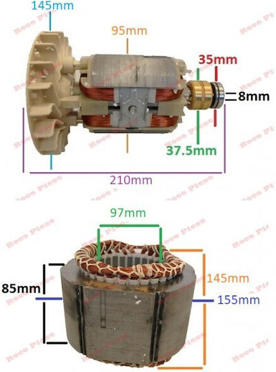 Stator Rotor Generator 2 5 Kw Gx 160 168f Etc Kupfer Dreiphasig