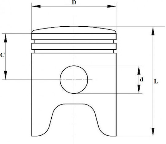 Piston Piaggio Gilera 40mm 2t 50cc Meteor