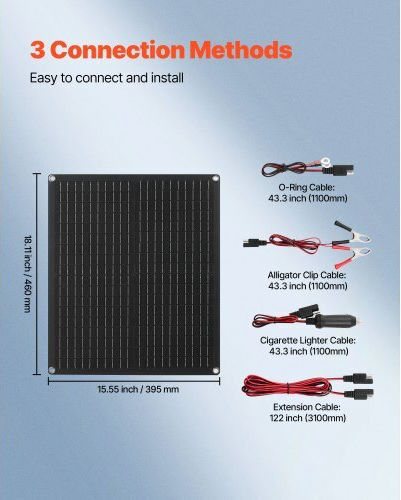 Vevor Vevor Solarbatterieladegerät 30W Panel Klappbar