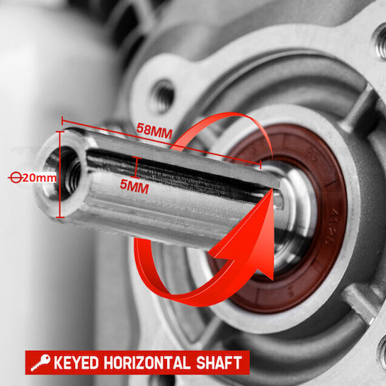 Motor pe benzină 208cc 7hp Maximă Rotații 3600rpm Ax Orizontal (Rezervor 0.6lt)