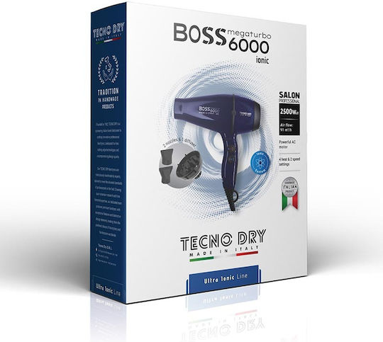 Tecno Dry Ionic Επαγγελματικό Πιστολάκι Μαλλιών με Φυσούνα 2500W