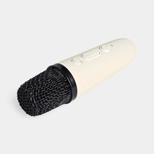 Uncle George Boxă Karaoke cu Microfon Wireless și Efecte de Iluminare Bej 09.04.01-0005-WHT