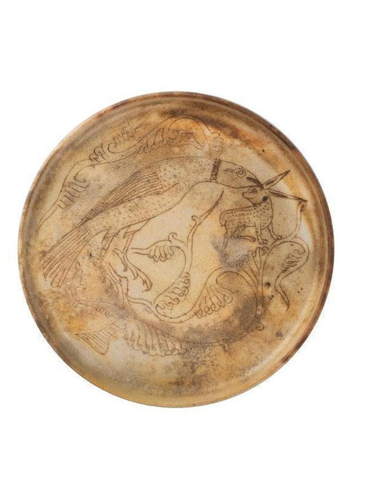Kutahya Porselen Plate Shallow Beige with Diameter 19cm 6pcs